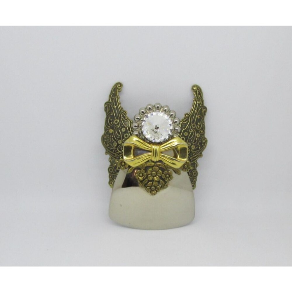 Vintage Signed Jane Davis Angel Of Love Fashion Jewelry Brooch 1994 Signed
